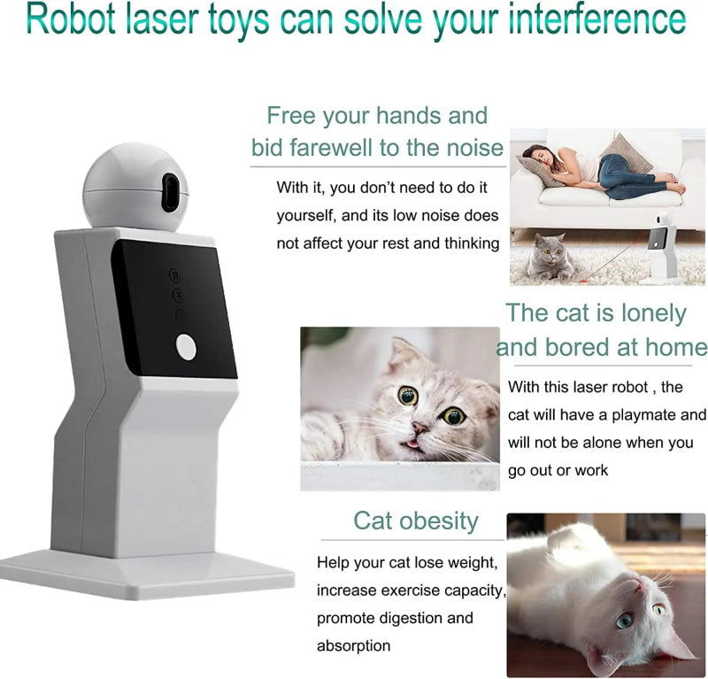 ATUBAN™ Laser Chaser – Automatische Reddot - speelpartner voor Actieve Katten en Honden - Pet Buddy