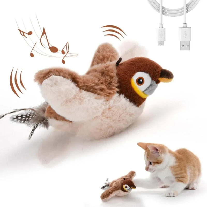 ChirpMate™ – Het Pluche Vogelspeeltje dat Leeft, Fladdert en Je Kat Verbindt met haar Oerinstinct - Pet Buddy