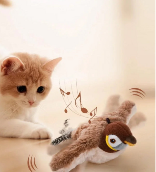 ChirpMate™ – Het Pluche Vogelspeeltje dat Leeft, Fladdert en Je Kat Verbindt met haar Oerinstinct - Pet Buddy