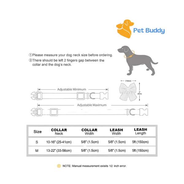 Fashion Huisdier Halsband en Riem Set - Pet Buddy