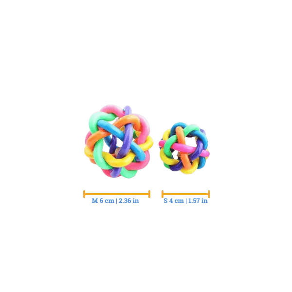 Kleurrijke Kauwspeelbal met bel - Pet Buddy