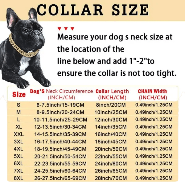 Luxe Diamant Cuban Huisdierhalsband - Pet Buddy