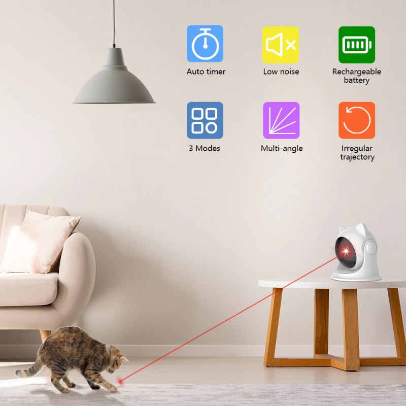 MeowMotion™ – Slimme Laser Cat Toy met 3 Snelheden - Pet Buddy