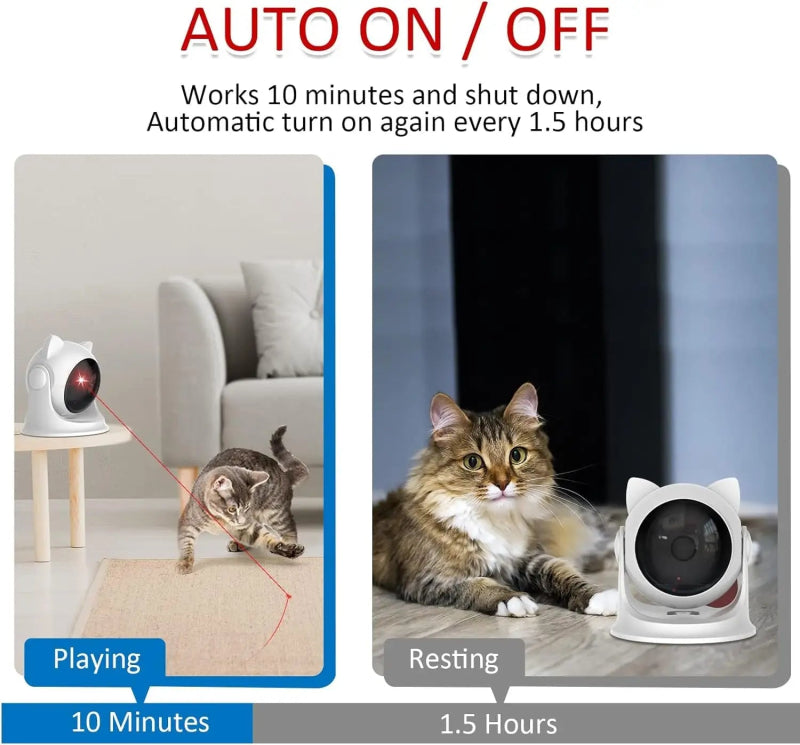 MeowMotion™ – Slimme Laser Cat Toy met 3 Snelheden - Pet Buddy