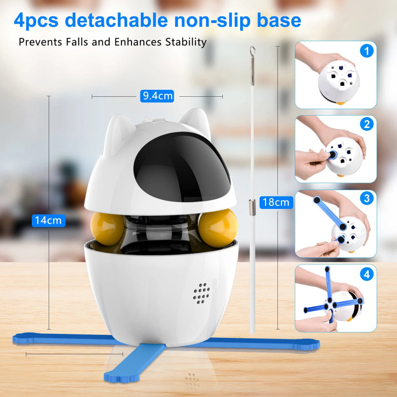 PlaySphere™ 4 - in - 1 – Slim Interactief Kattenspeelgoed - Pet Buddy