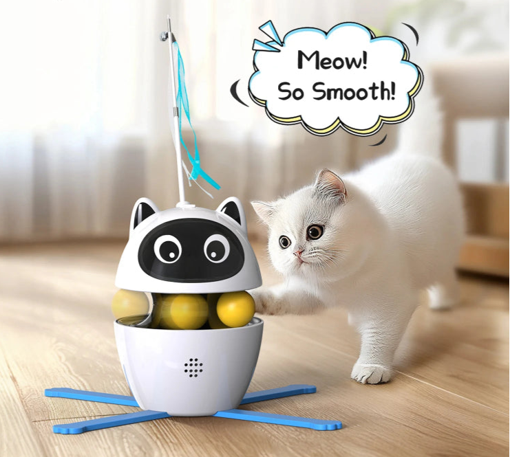 PlaySphere™ 4 - in - 1 – Slim Interactief Kattenspeelgoed - Pet Buddy