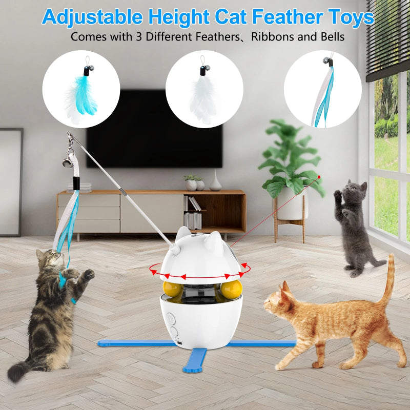 PlaySphere™ 4 - in - 1 – Slim Interactief Kattenspeelgoed - Pet Buddy