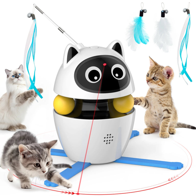 PlaySphere™ 4 - in - 1 – Slim Interactief Kattenspeelgoed - Pet Buddy