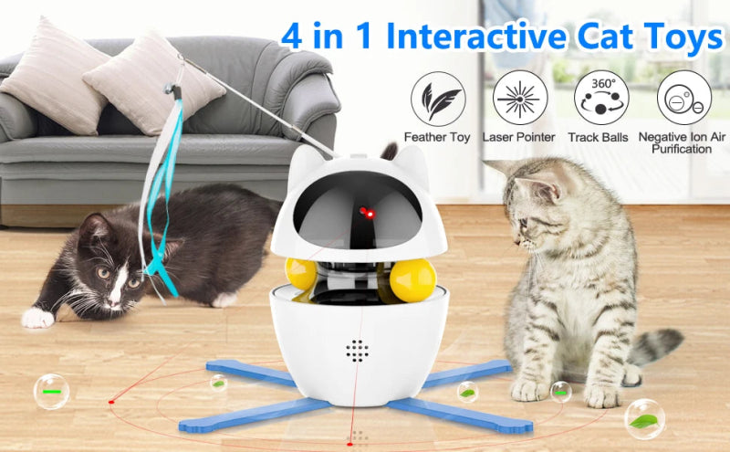 PlaySphere™ 4 - in - 1 – Slim Interactief Kattenspeelgoed - Pet Buddy
