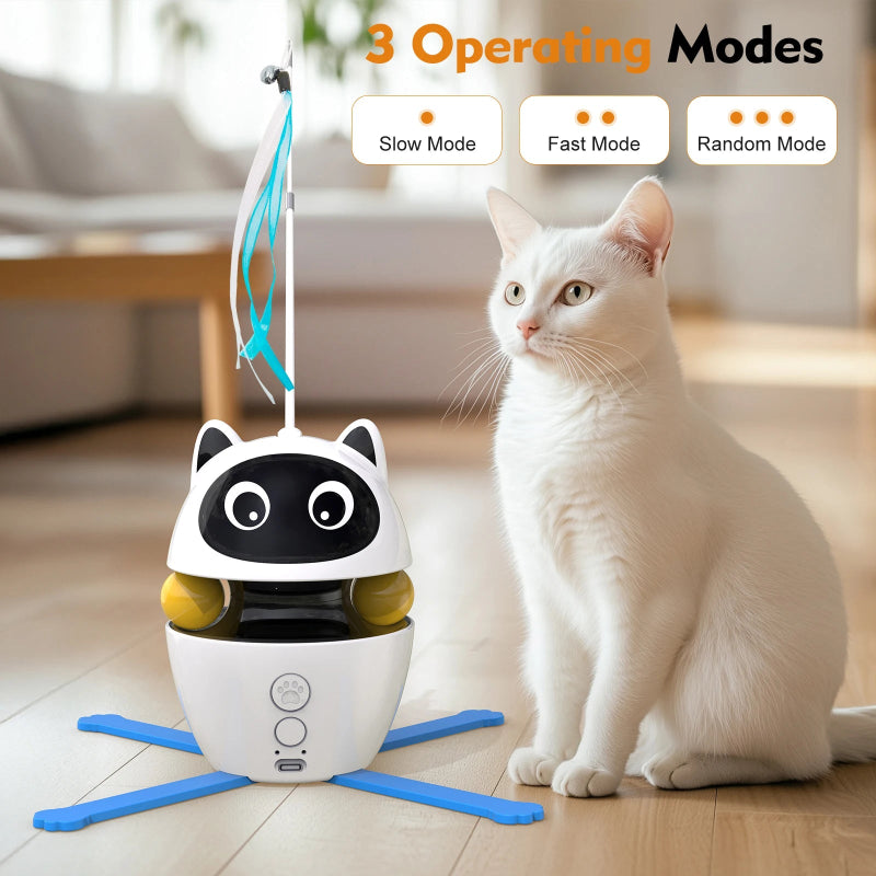 PlaySphere™ 4 - in - 1 – Slim Interactief Kattenspeelgoed - Pet Buddy