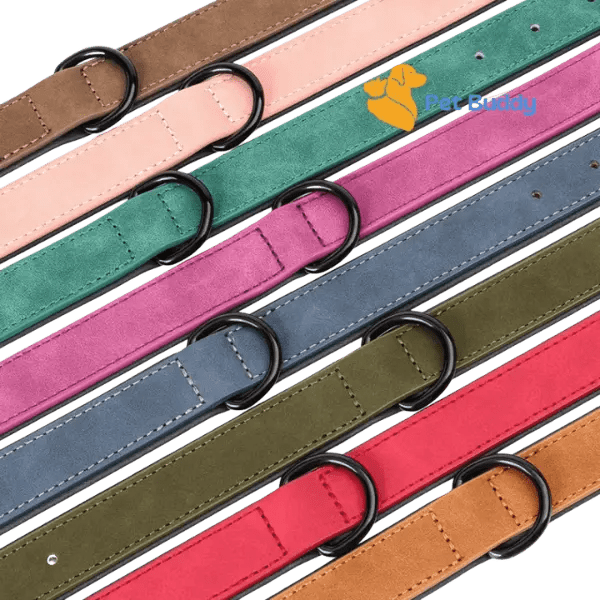 PU Leren Honden halsband - Pet Buddy