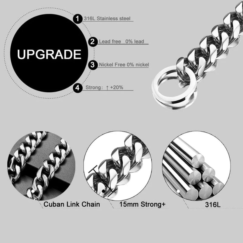 RVS Hondenketting – Cubaanse schakel, Sterk & Stijlvol - Pet Buddy